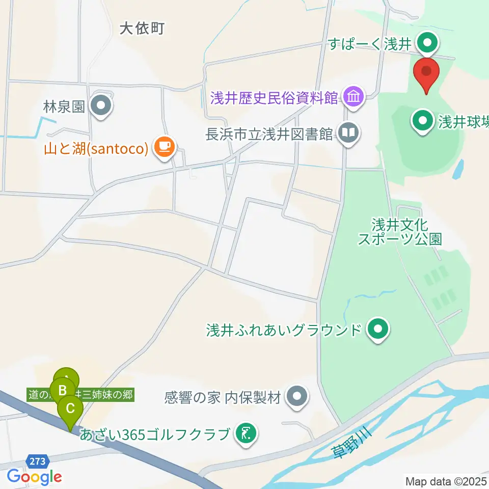 すぱーく浅井周辺の駐車場・コインパーキング一覧地図