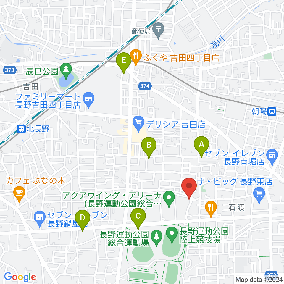 長野運動公園運動広場周辺の駐車場・コインパーキング一覧地図