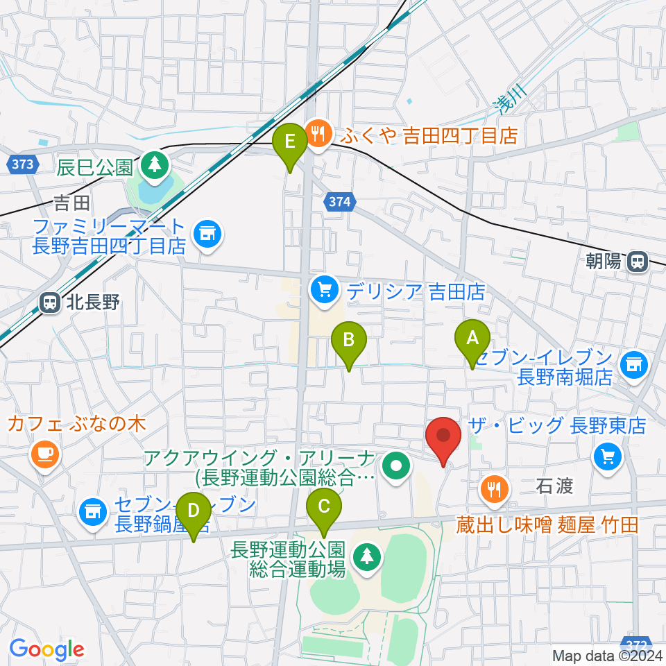 長野運動公園運動広場周辺の駐車場・コインパーキング一覧地図