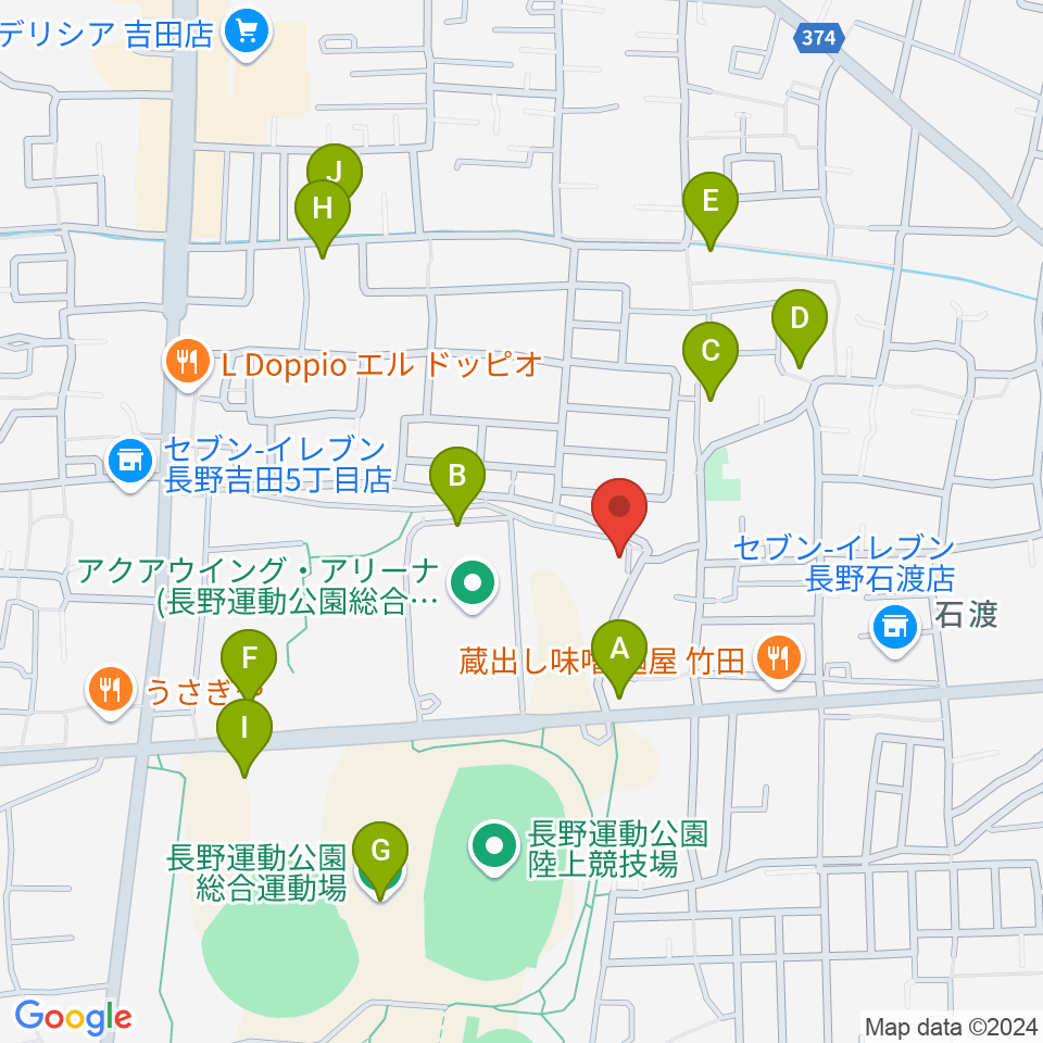 長野運動公園運動広場周辺の駐車場・コインパーキング一覧地図