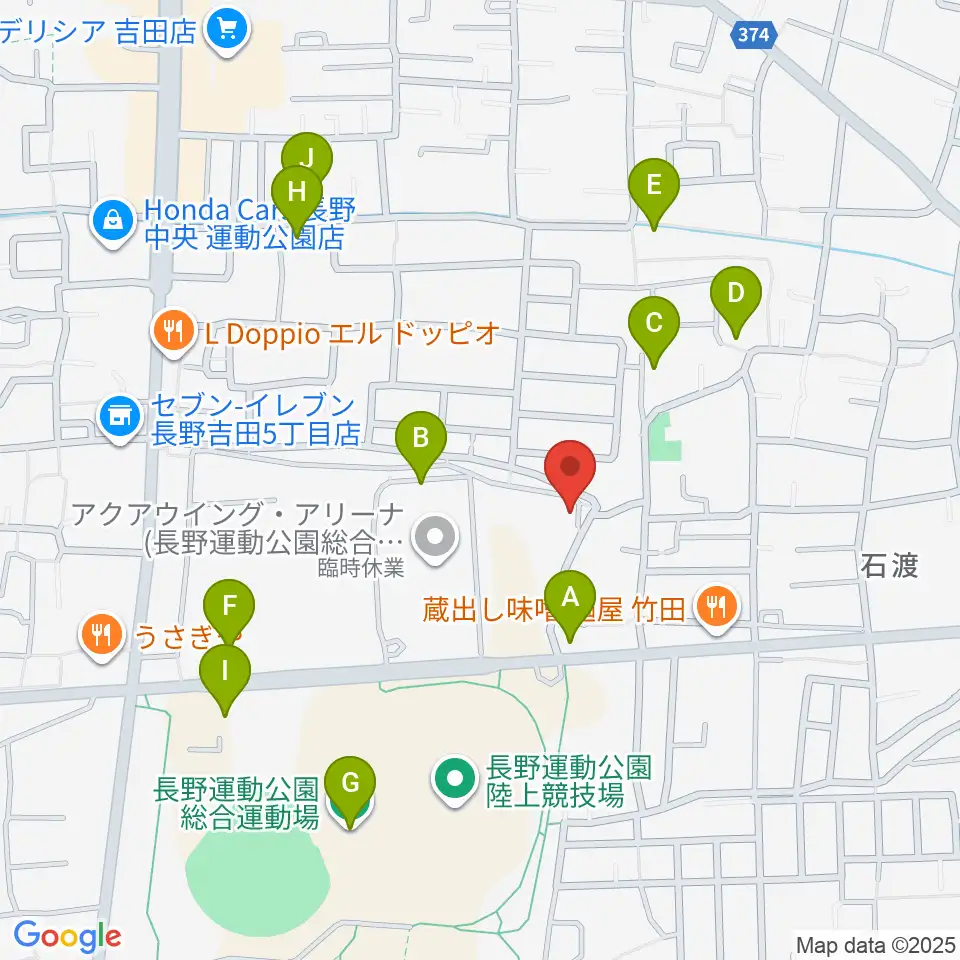 長野運動公園運動広場周辺の駐車場・コインパーキング一覧地図