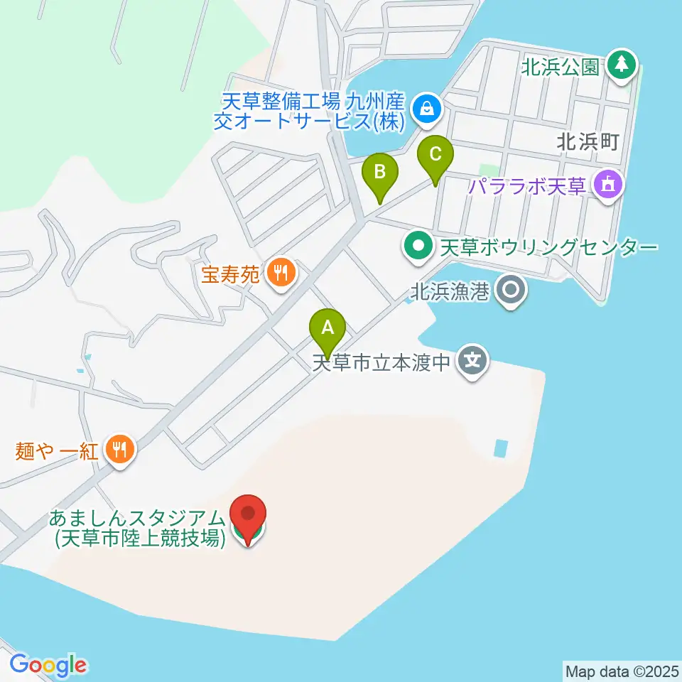 あましんスタジアム周辺の駐車場・コインパーキング一覧地図