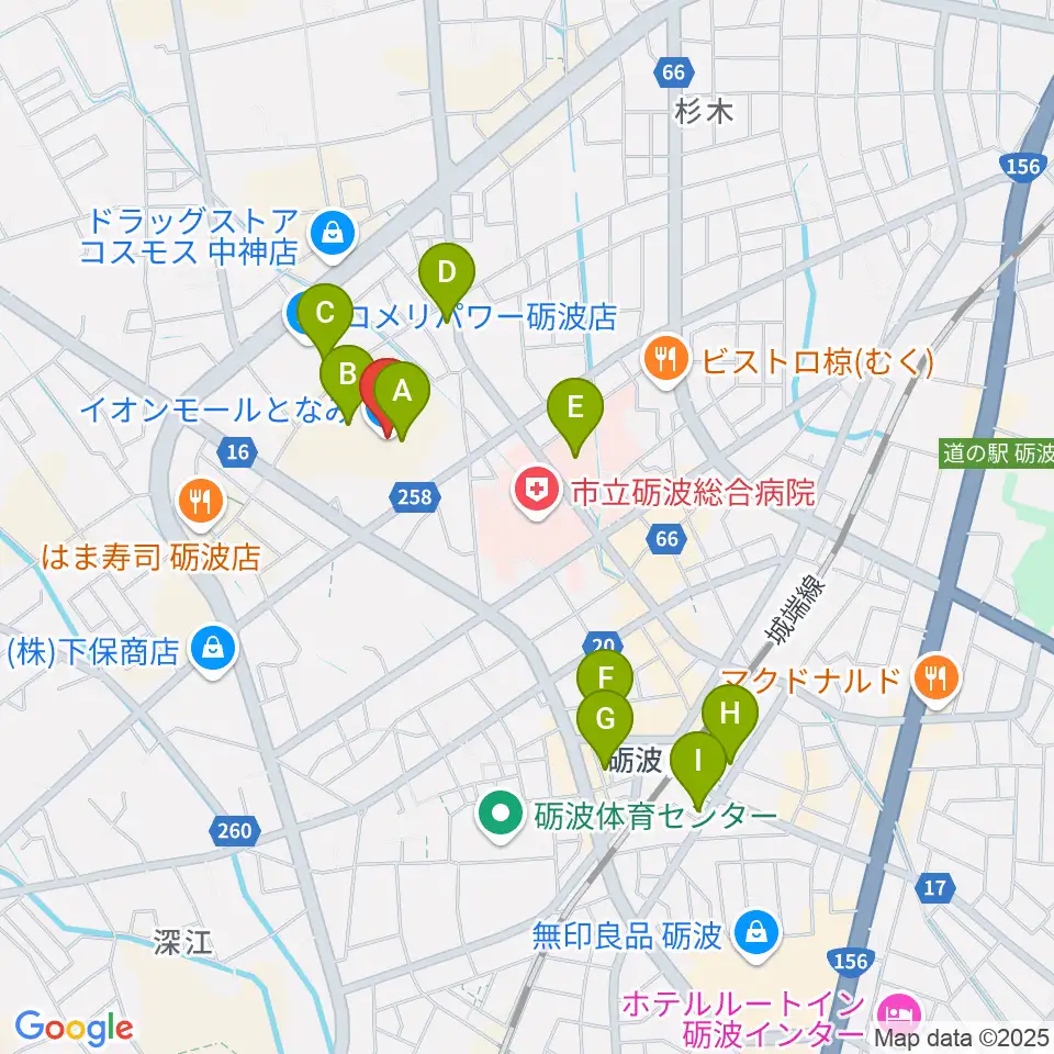 イオンシネマとなみ周辺の駐車場・コインパーキング一覧地図