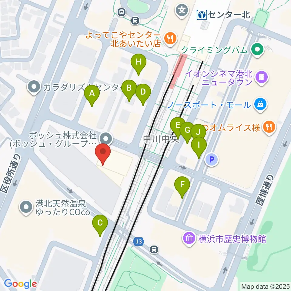 ボッシュホール周辺の駐車場・コインパーキング一覧地図