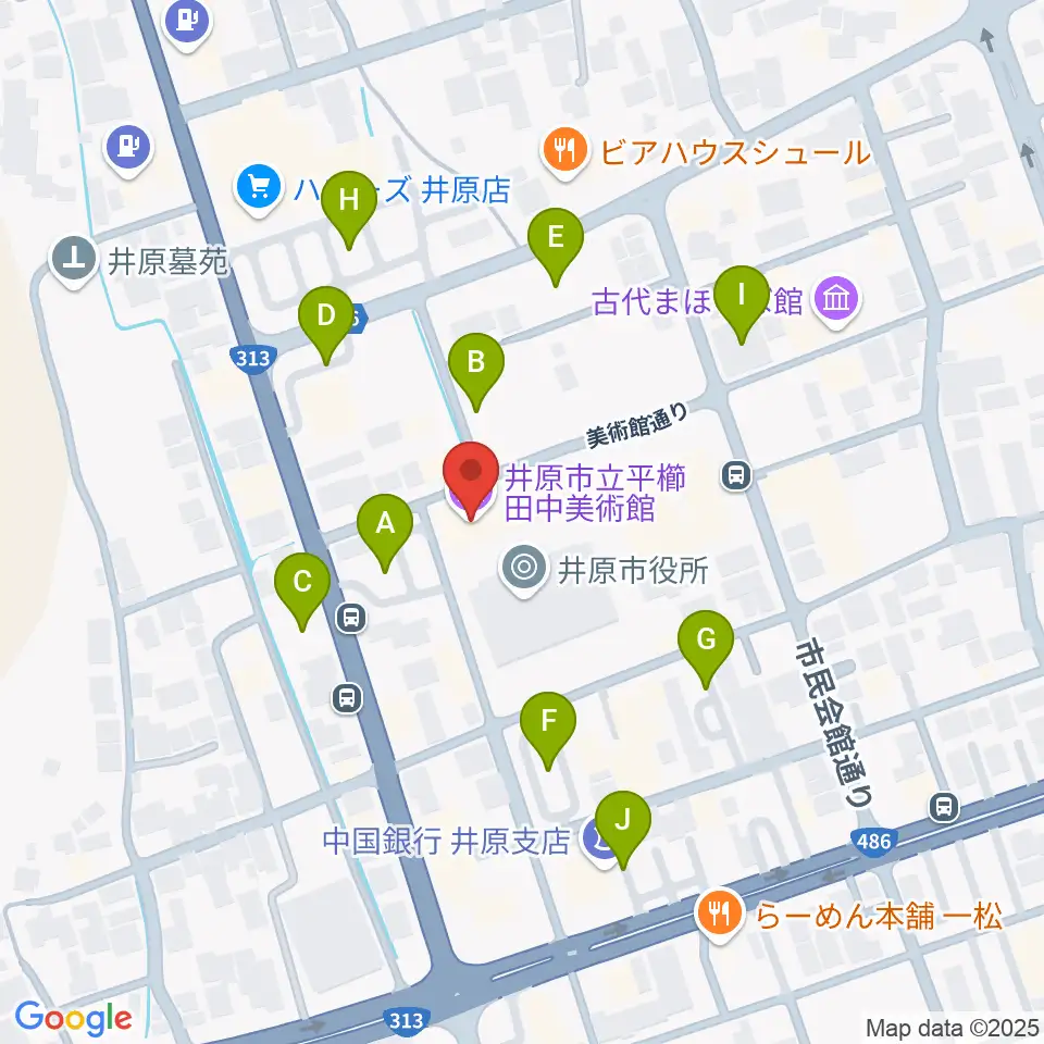 井原市立平櫛田中美術館周辺の駐車場・コインパーキング一覧地図