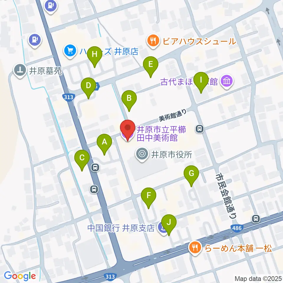 井原市立平櫛田中美術館周辺の駐車場・コインパーキング一覧地図