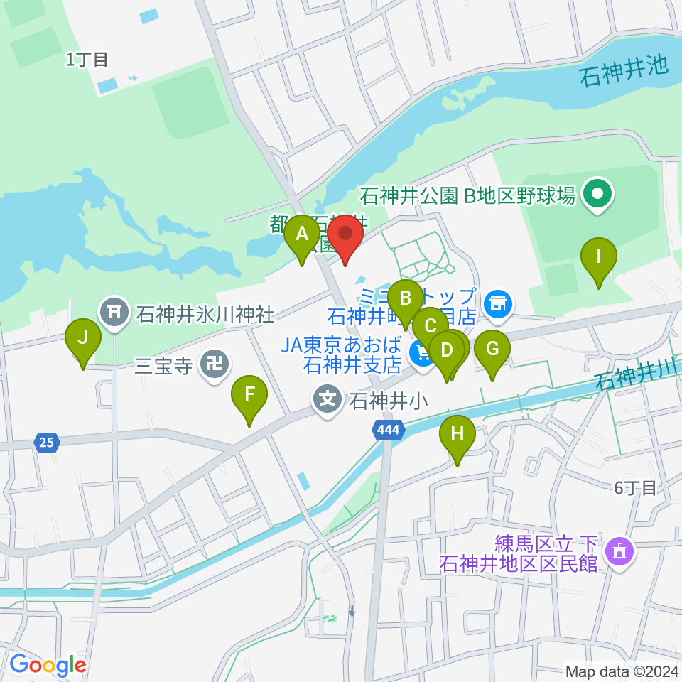 石神井公園ふるさと文化館周辺の駐車場・コインパーキング一覧地図