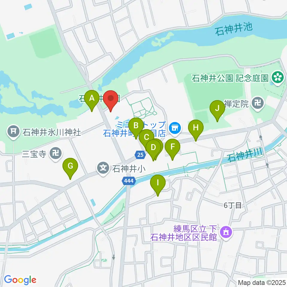 石神井公園ふるさと文化館周辺の駐車場・コインパーキング一覧地図