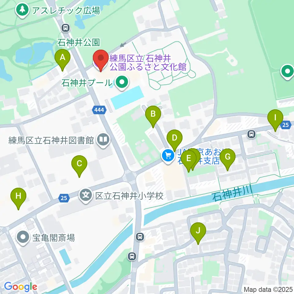 石神井公園ふるさと文化館周辺の駐車場・コインパーキング一覧地図
