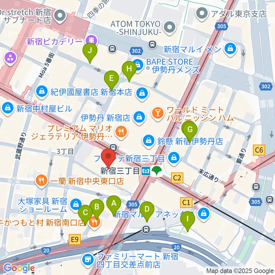 シアターマーキュリー新宿周辺の駐車場・コインパーキング一覧地図