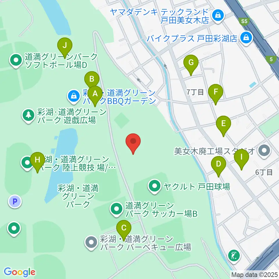 ヤクルト戸田グラウンド周辺の駐車場・コインパーキング一覧地図