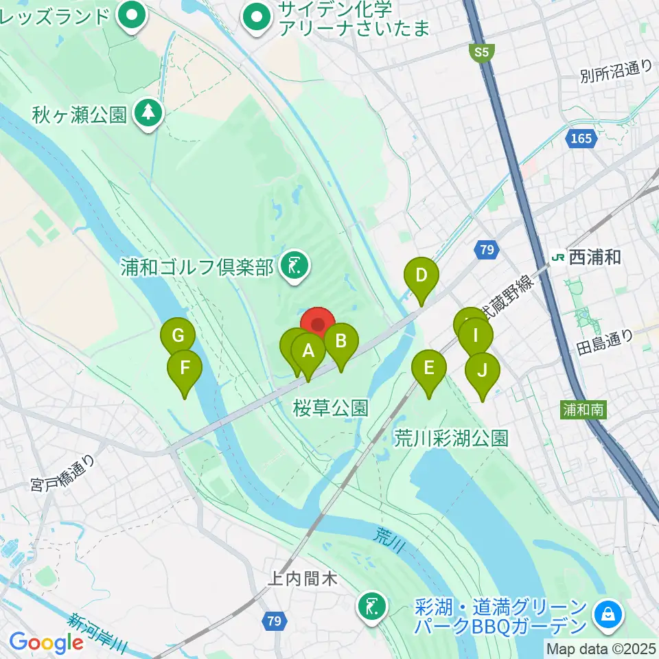 秋ヶ瀬公園野球場周辺の駐車場・コインパーキング一覧地図