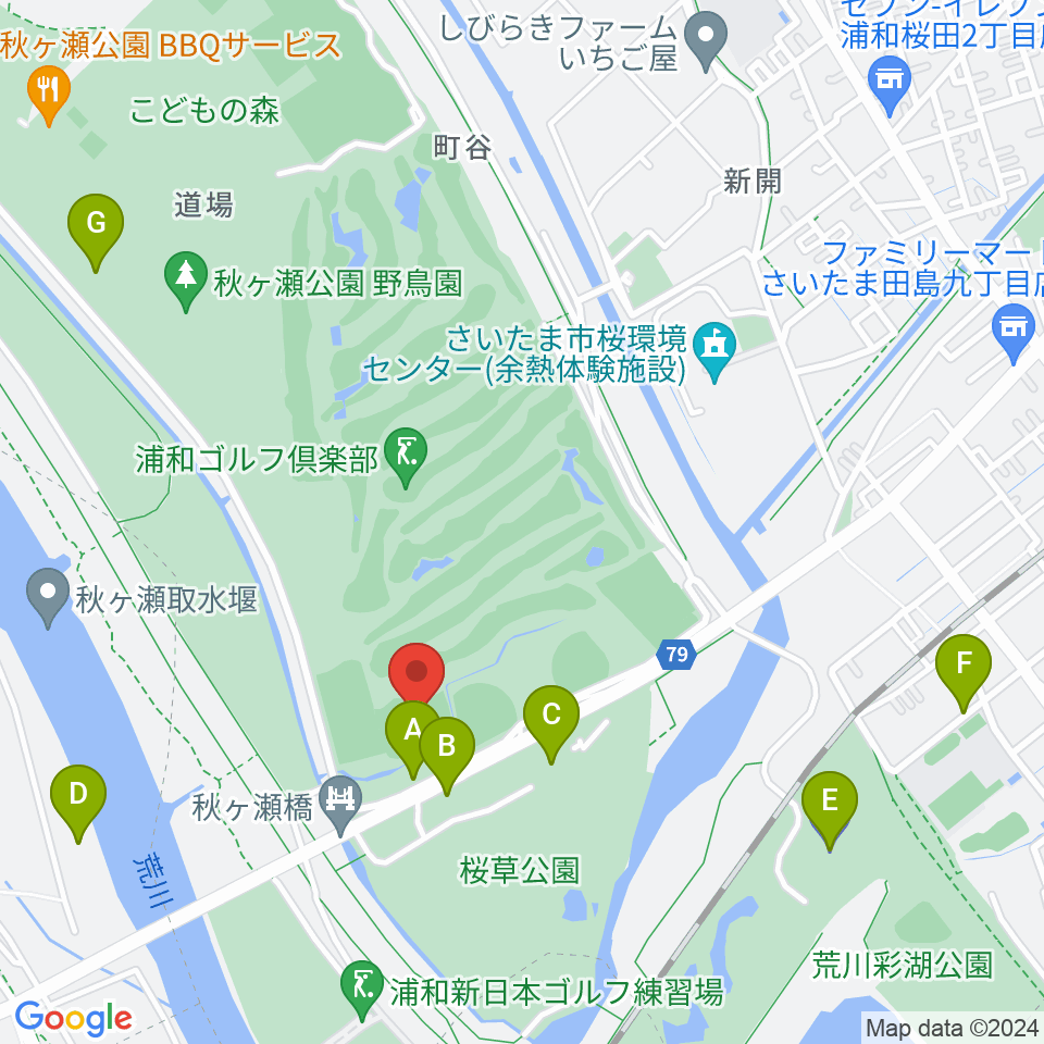 秋ヶ瀬公園ラグビー場周辺の駐車場・コインパーキング一覧地図