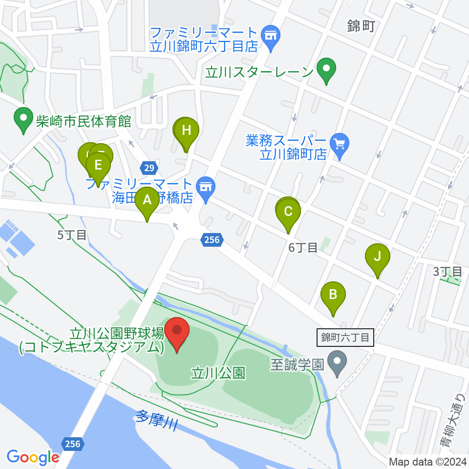 コトブキヤスタジアム周辺の駐車場・コインパーキング一覧地図