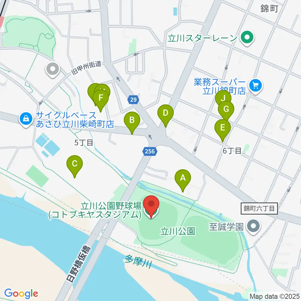 コトブキヤスタジアム周辺の駐車場・コインパーキング一覧地図