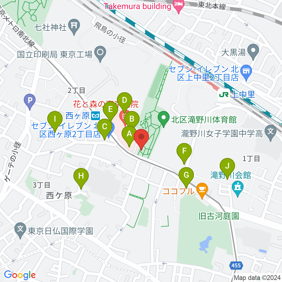 地震の科学館周辺の駐車場・コインパーキング一覧地図