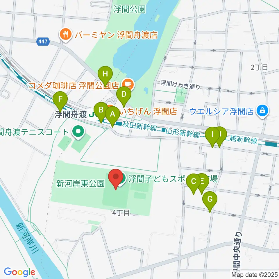 浮間子どもスポーツ広場野球場周辺の駐車場・コインパーキング一覧地図