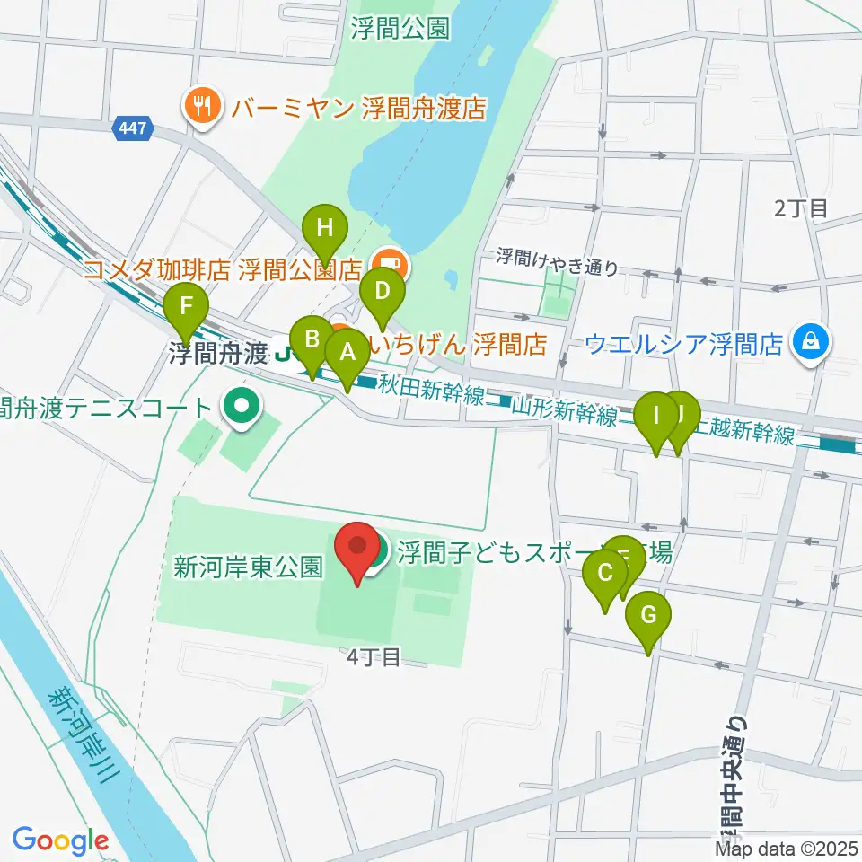 浮間子どもスポーツ広場野球場周辺の駐車場・コインパーキング一覧地図