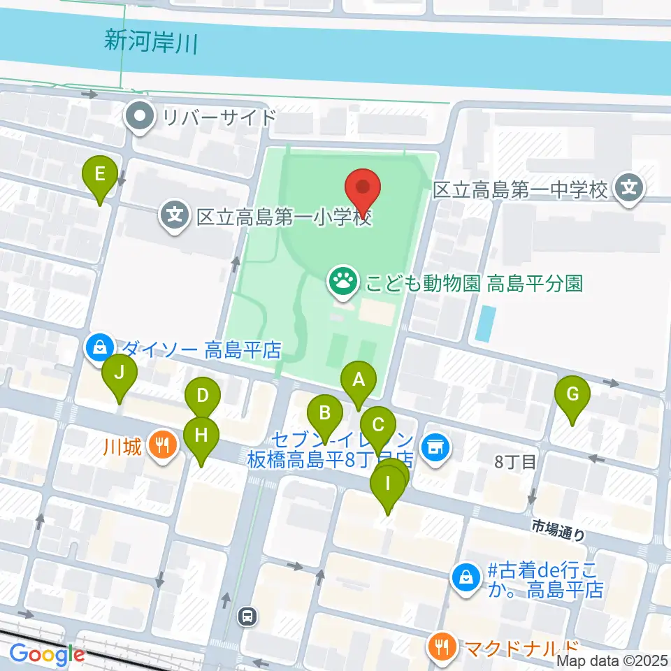 徳丸ヶ原野球場周辺の駐車場・コインパーキング一覧地図