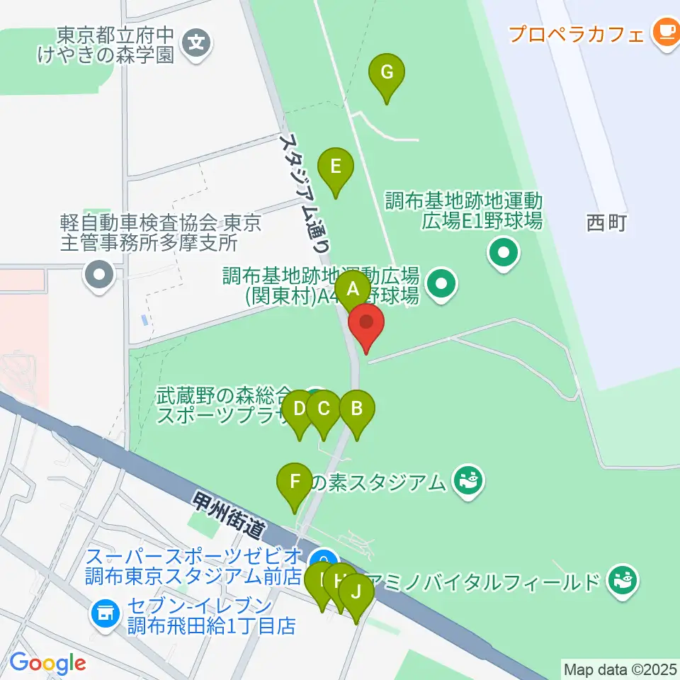 ミズノフットサルプラザ調布周辺の駐車場・コインパーキング一覧地図