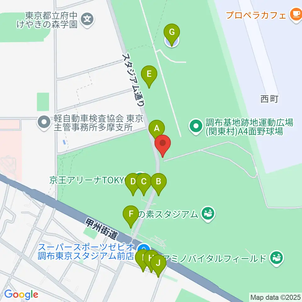 ミズノフットサルプラザ調布周辺の駐車場・コインパーキング一覧地図