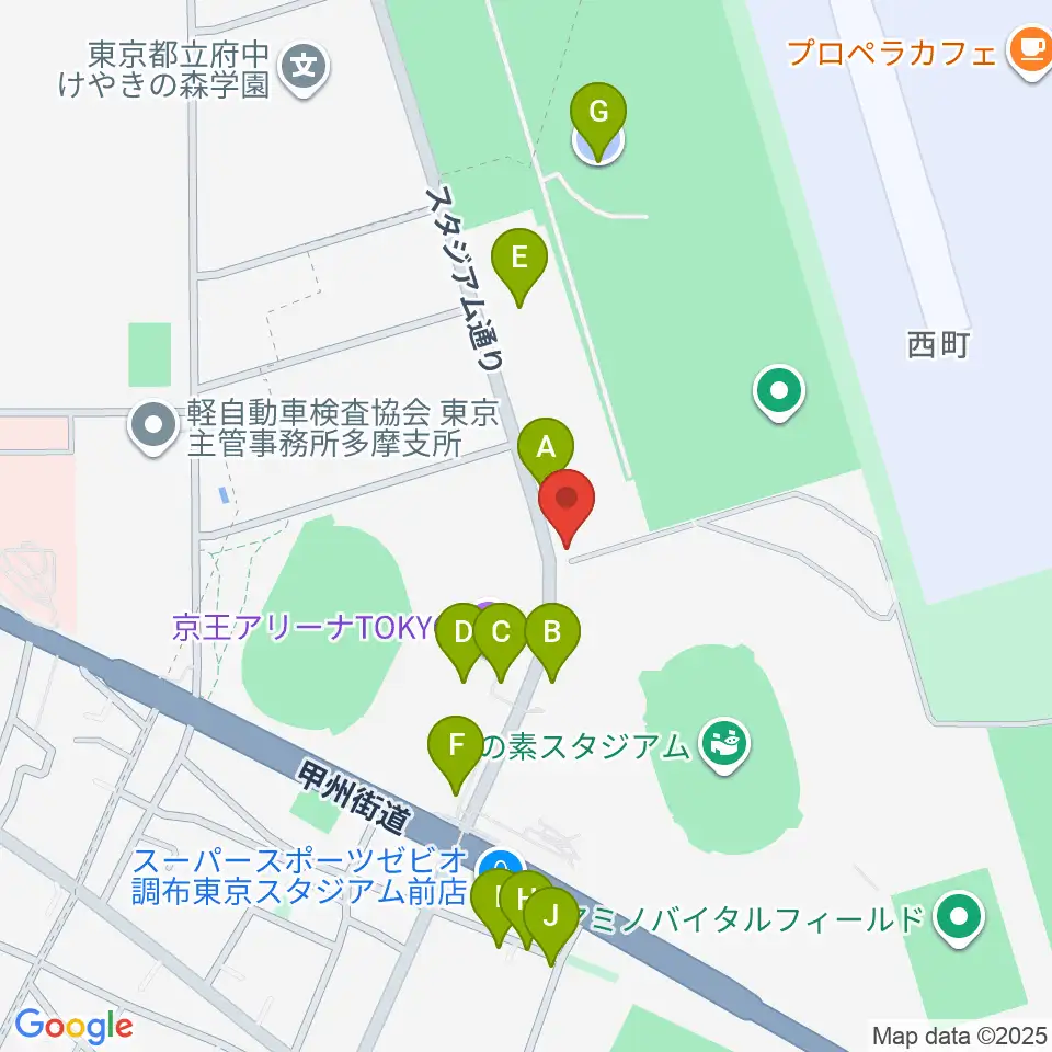 ミズノフットサルプラザ調布周辺の駐車場・コインパーキング一覧地図