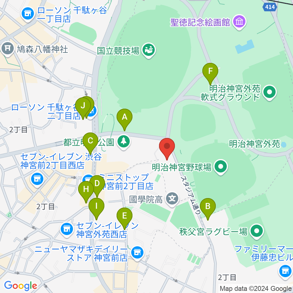 日本オリンピックミュージアム周辺の駐車場・コインパーキング一覧地図