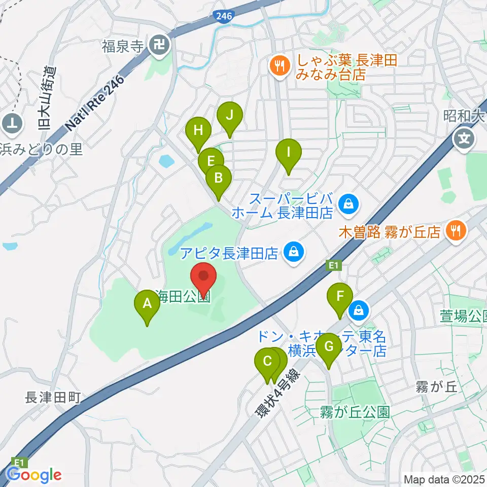 玄海田公園運動広場周辺の駐車場・コインパーキング一覧地図