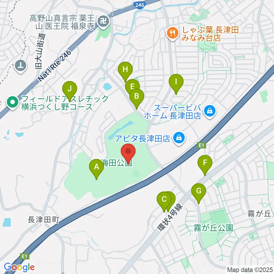 玄海田公園運動広場周辺の駐車場・コインパーキング一覧地図