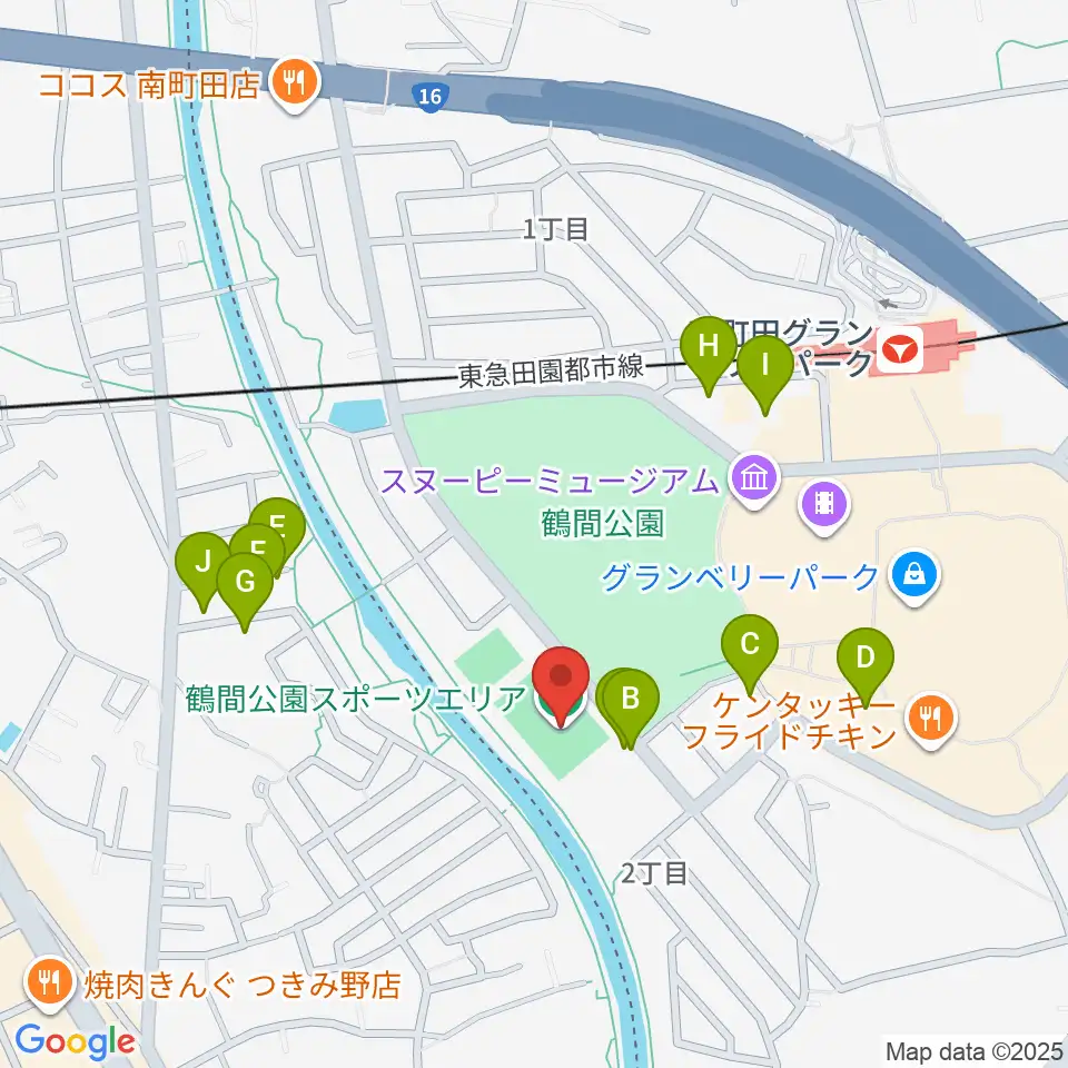 鶴間公園グラウンド周辺の駐車場・コインパーキング一覧地図