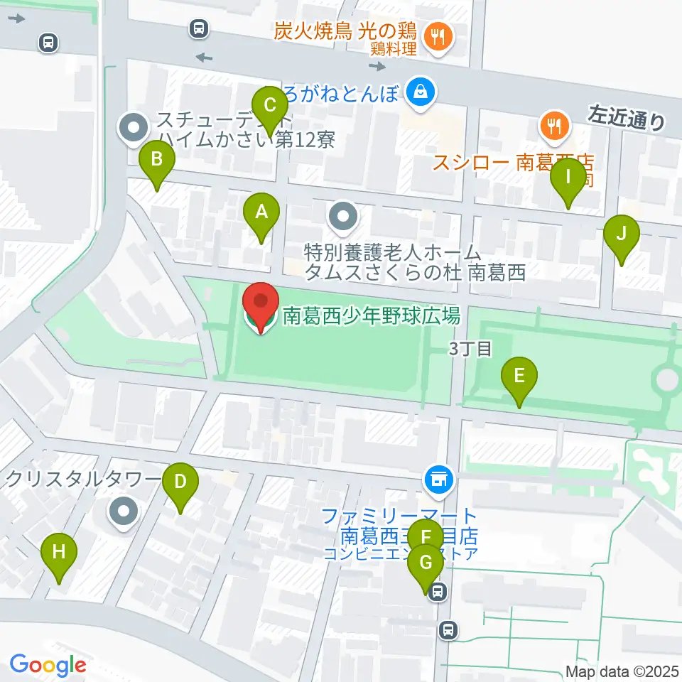 南葛西少年野球広場周辺の駐車場・コインパーキング一覧地図
