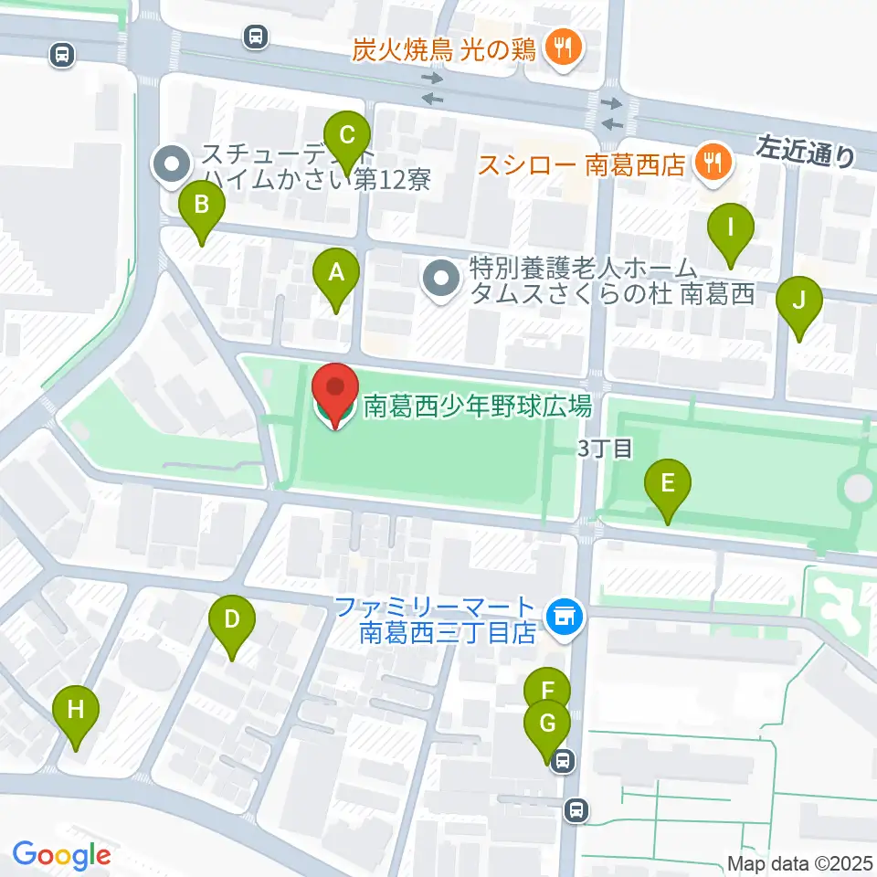南葛西少年野球広場周辺の駐車場・コインパーキング一覧地図