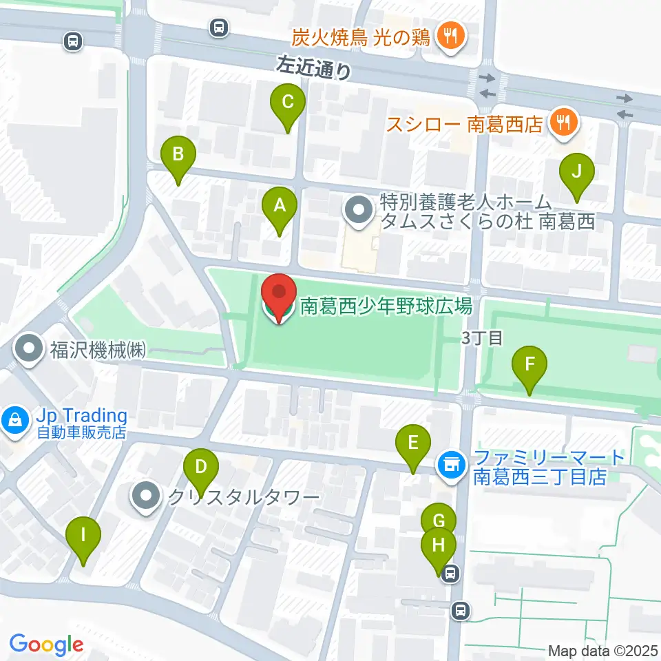 南葛西少年野球広場周辺の駐車場・コインパーキング一覧地図