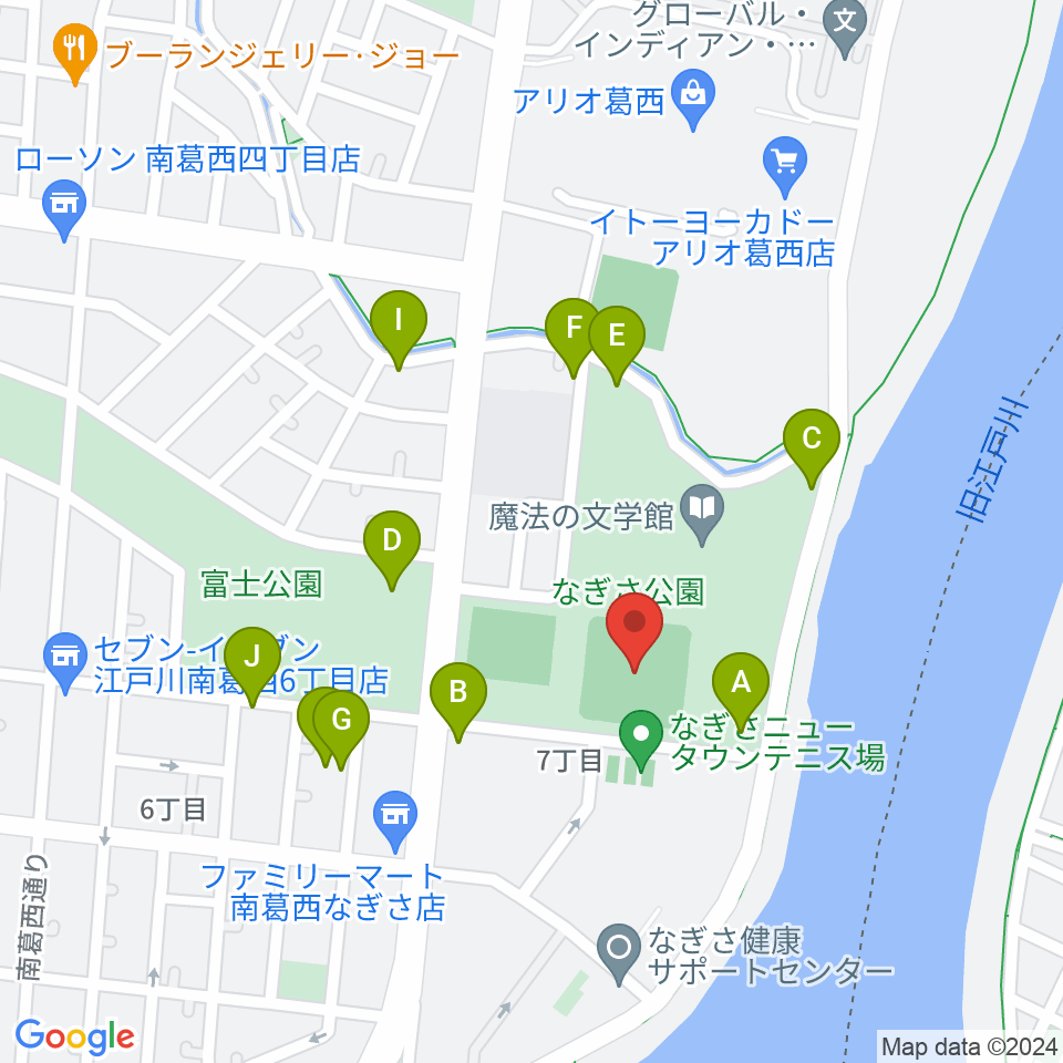 なぎさ公園少年野球場広場周辺の駐車場・コインパーキング一覧地図