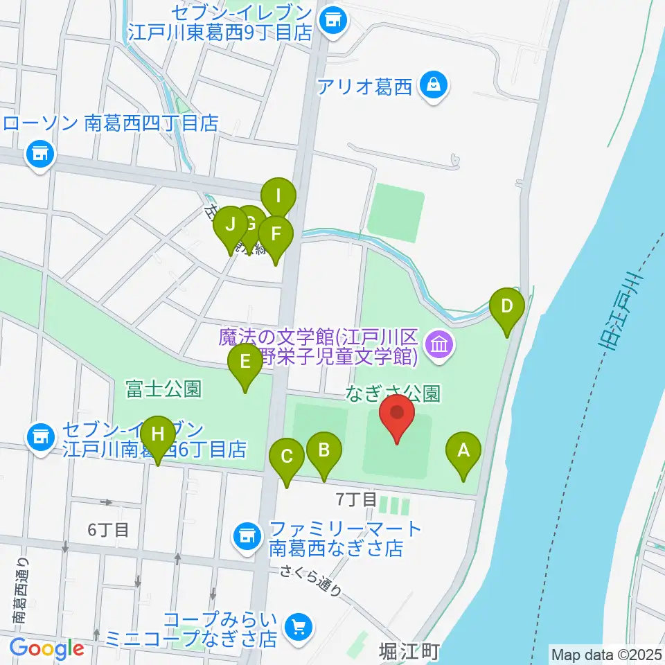 なぎさ公園少年野球場広場周辺の駐車場・コインパーキング一覧地図