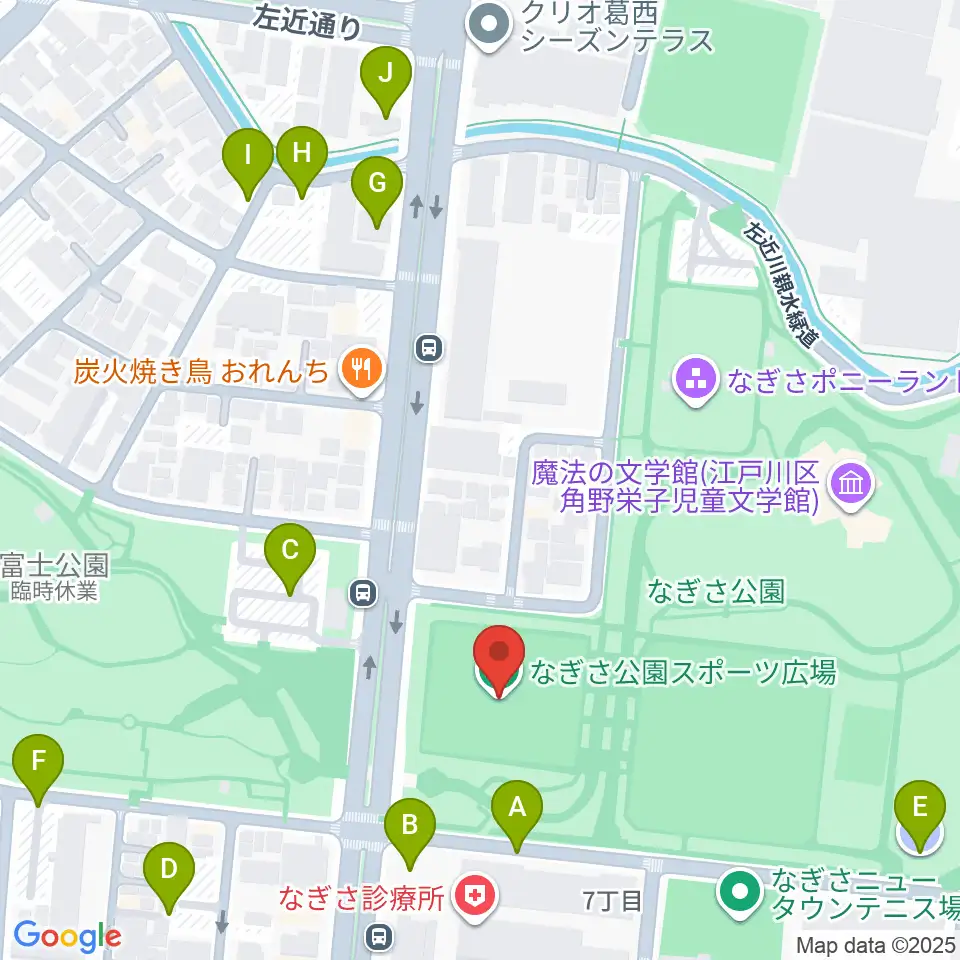 なぎさ公園スポーツ広場周辺の駐車場・コインパーキング一覧地図