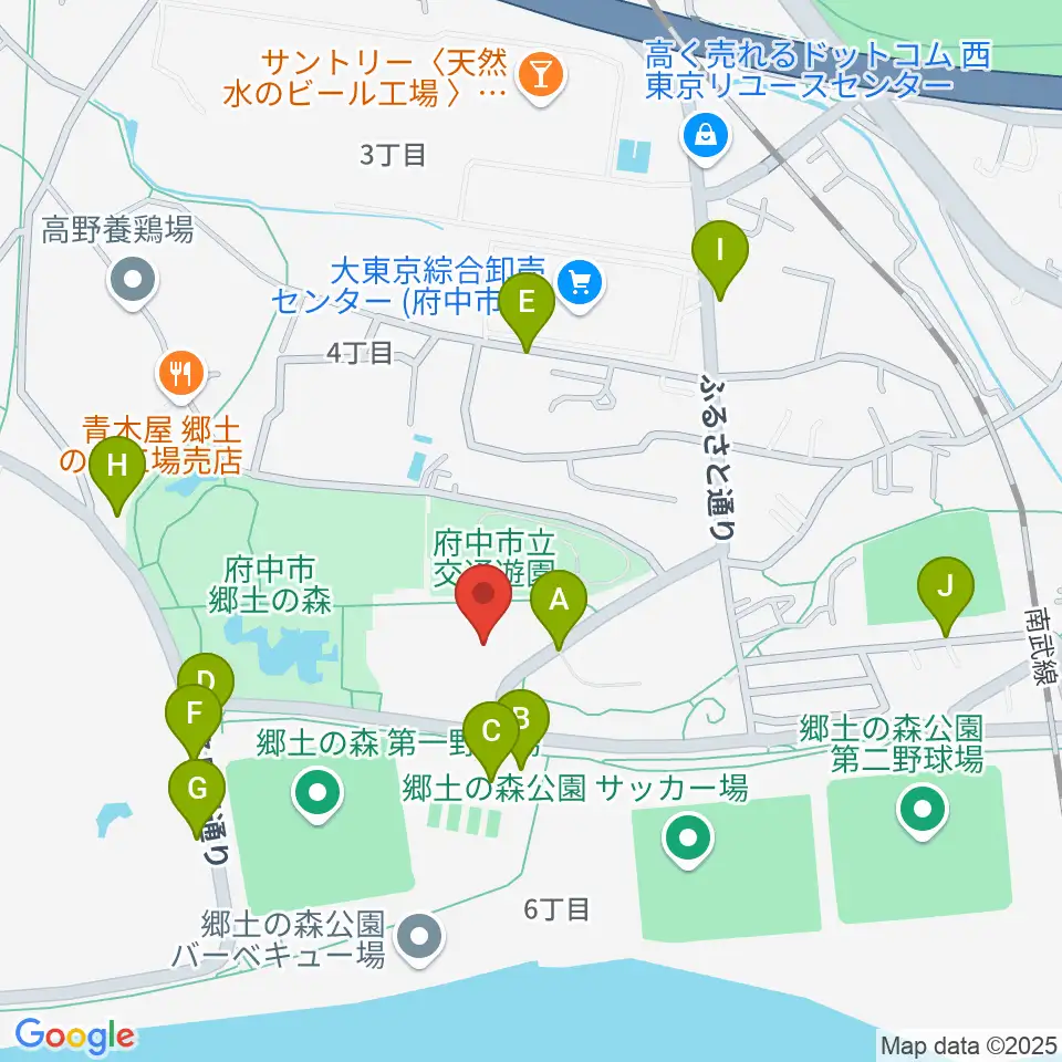 郷土の森総合体育館周辺の駐車場・コインパーキング一覧地図