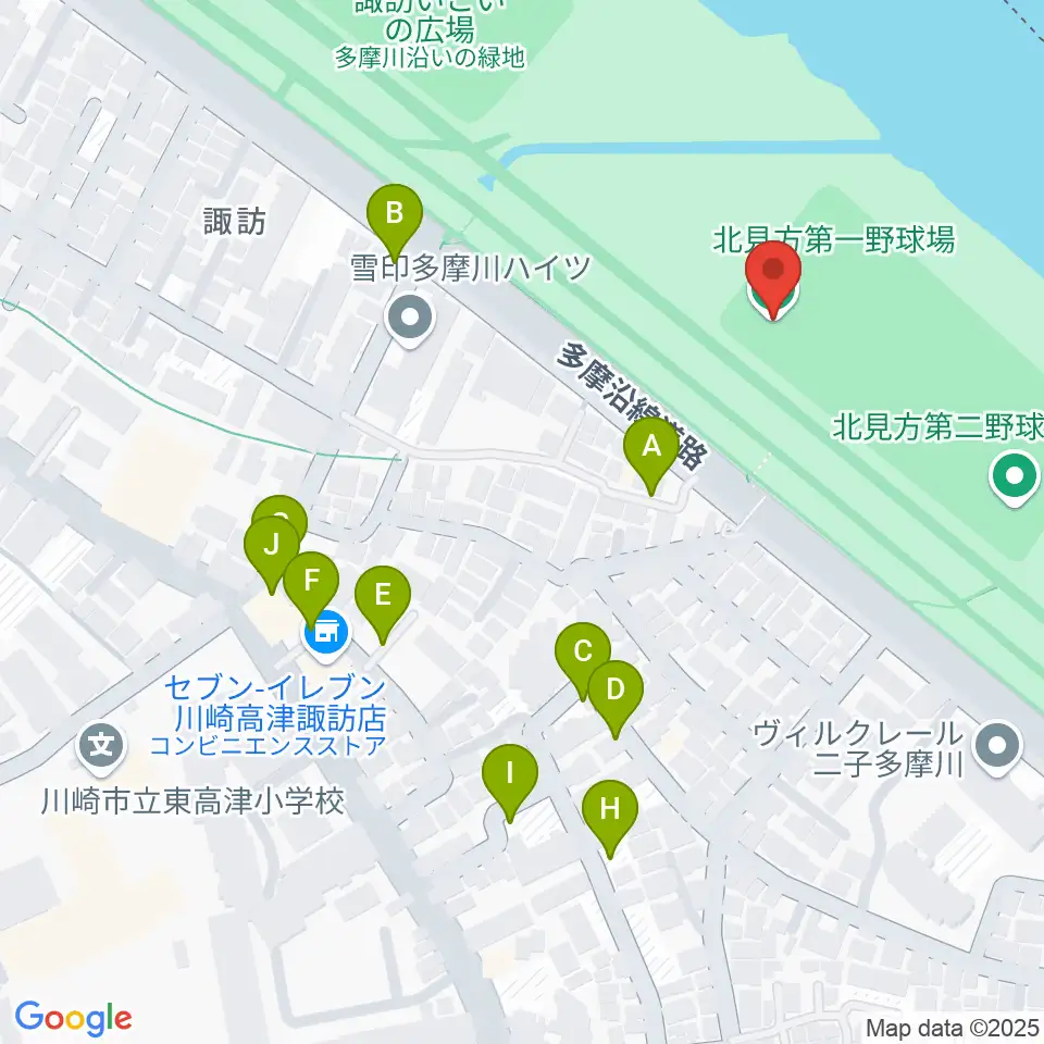 北見方野球場周辺の駐車場・コインパーキング一覧地図