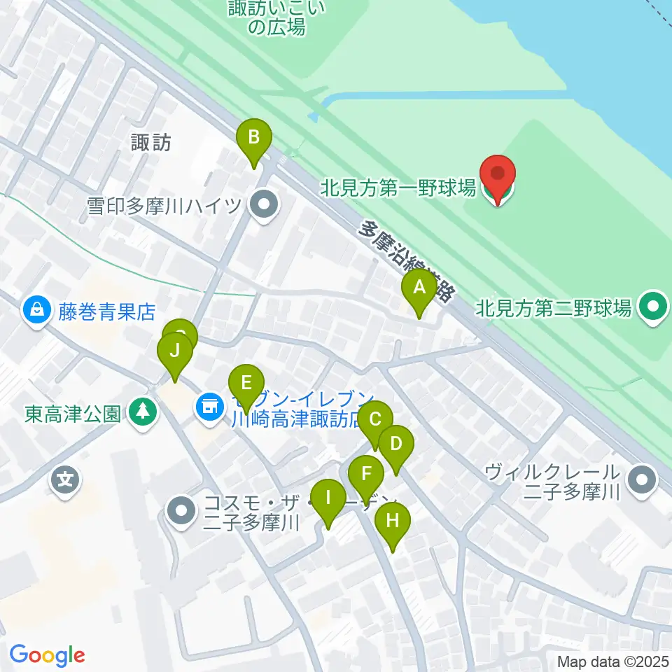 北見方野球場周辺の駐車場・コインパーキング一覧地図