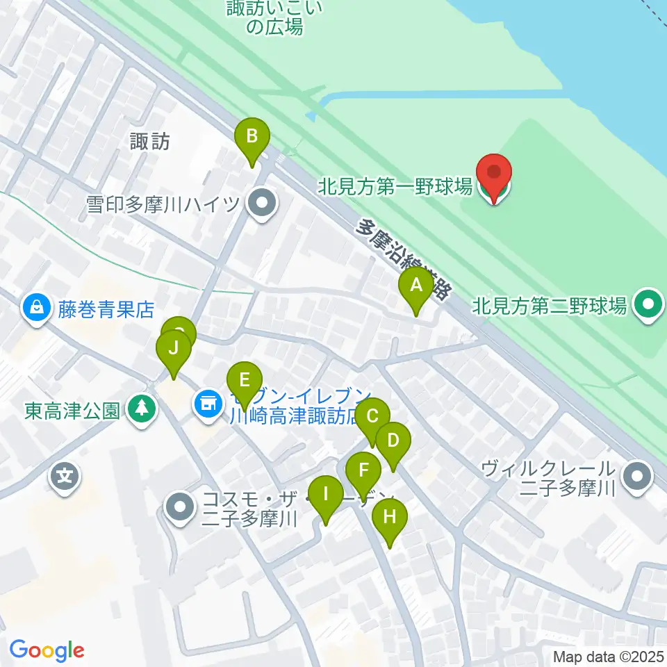 北見方野球場周辺の駐車場・コインパーキング一覧地図