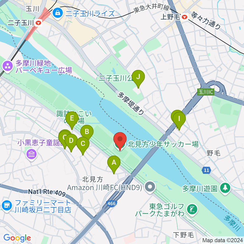 北見方少年サッカー場周辺の駐車場・コインパーキング一覧地図