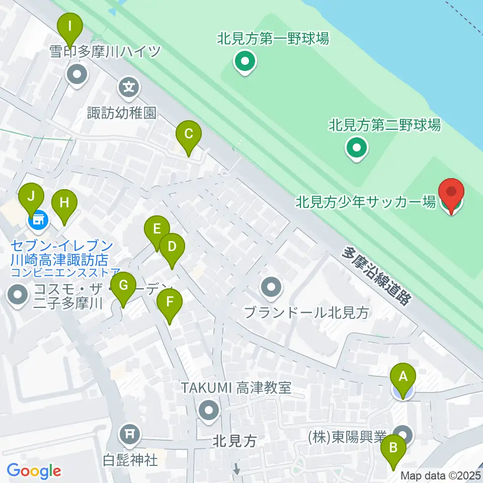 北見方少年サッカー場周辺の駐車場・コインパーキング一覧地図