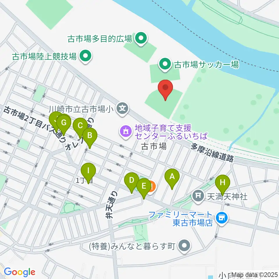 古市場野球場周辺の駐車場・コインパーキング一覧地図