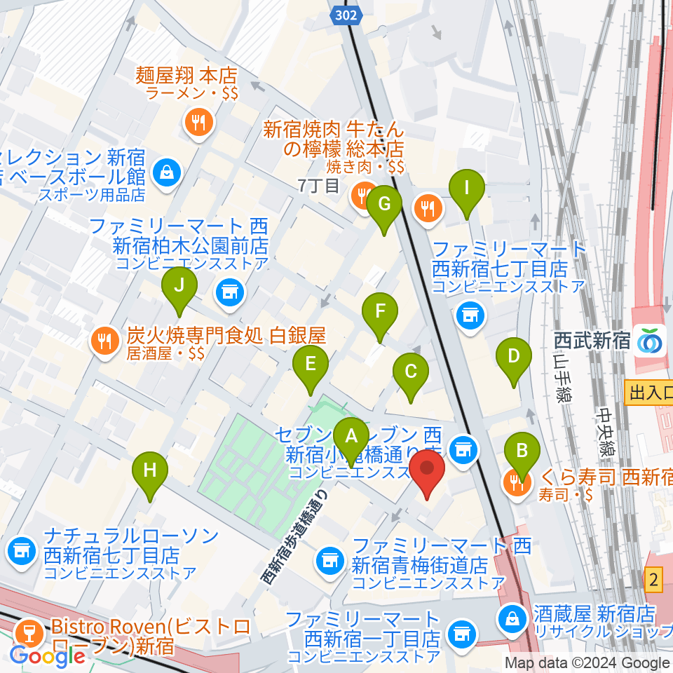 音楽スタジオMUSIC MAN周辺の駐車場・コインパーキング一覧地図