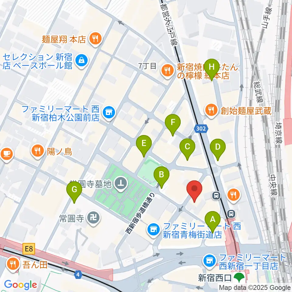 音楽スタジオMUSIC MAN周辺の駐車場・コインパーキング一覧地図