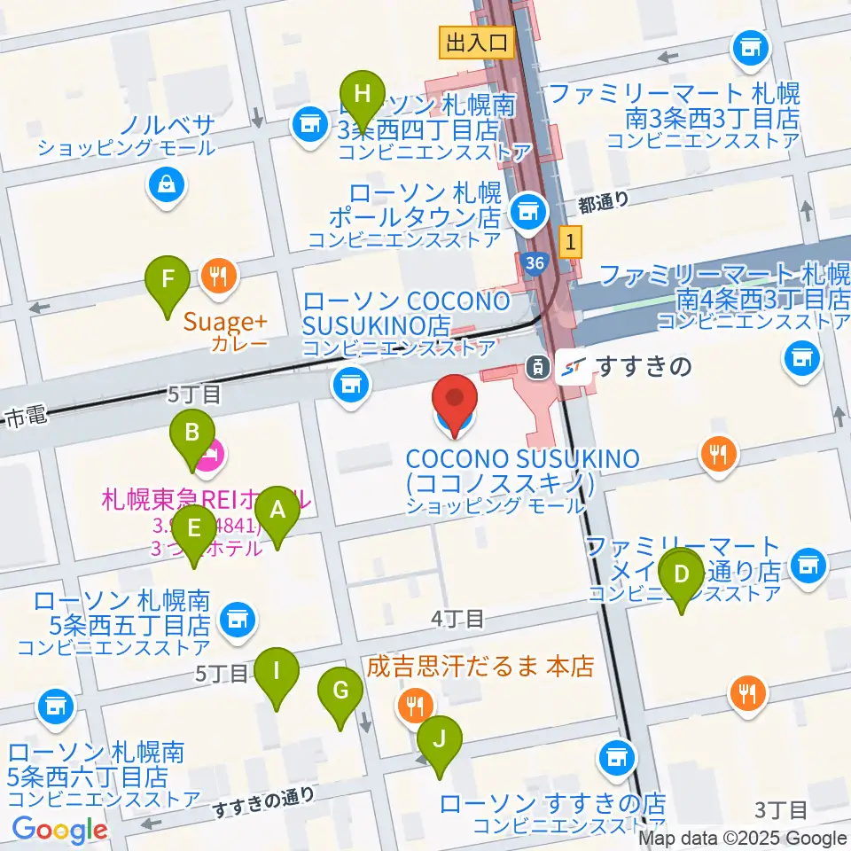 TOHOシネマズすすきの周辺の駐車場・コインパーキング一覧地図