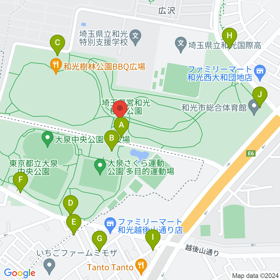 和光市総合体育館周辺の駐車場・コインパーキング一覧地図