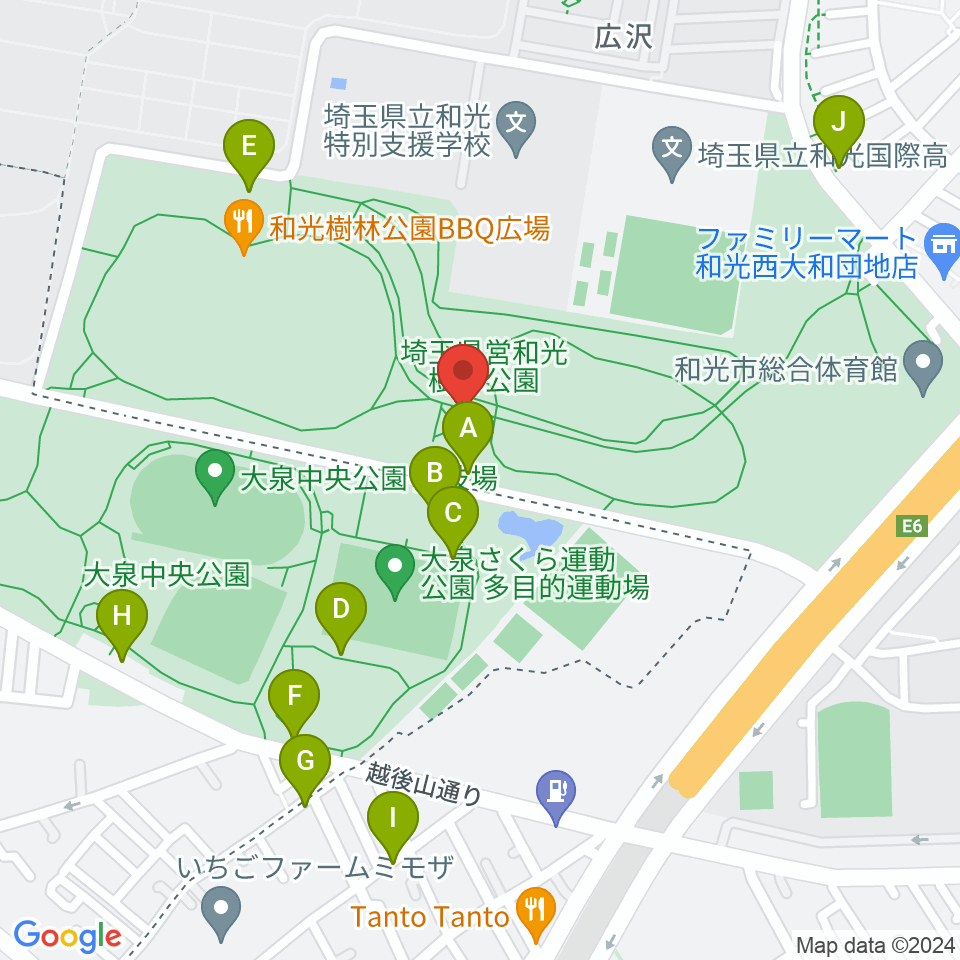 和光市総合体育館周辺の駐車場・コインパーキング一覧地図