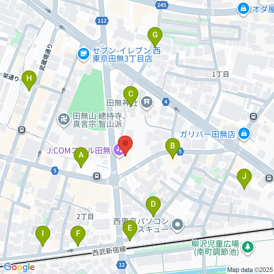 J:COMコール田無周辺の駐車場・コインパーキング一覧地図