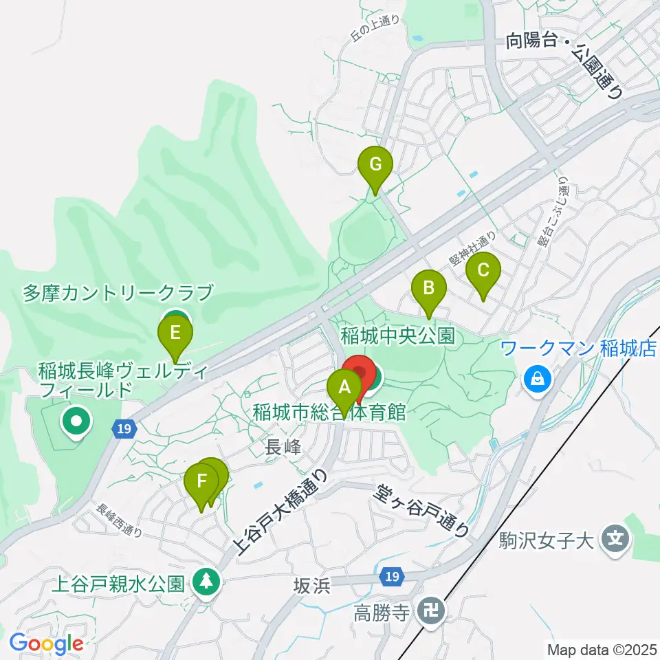 野村不動産いなぎアリーナ周辺の駐車場・コインパーキング一覧地図